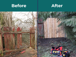 Before and After Fence Kurtz #8 OHR