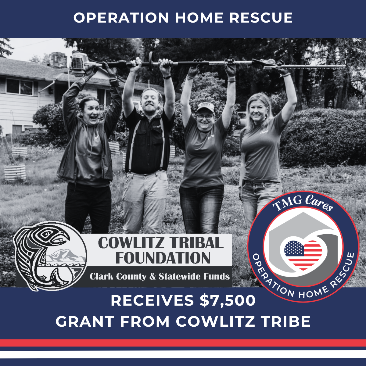 OHR Receives 7500 grant from cowlitz tribe custom crop